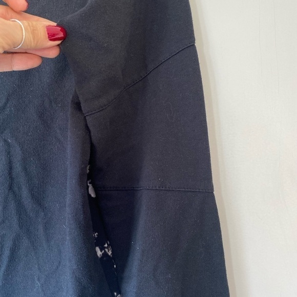 Converse Kids One Star Pullover Black White Block Print Long Sleeve Top - Picture 4 of 5